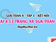 Bài 4.13 SGK Toán 8 tập 1 Kết nối tri thức